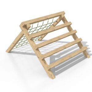 A Frame Net Climber Trim Trail - Wooden Playground Installer