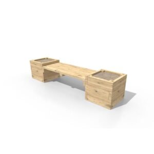 Double Planter with Bench - UK Made