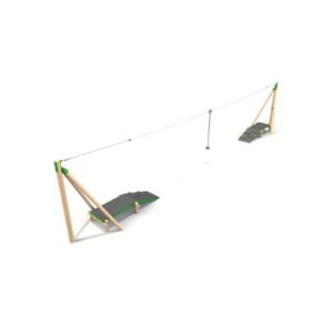 2 way zipline - wooden play equipment installer in kent - play park manufacturers