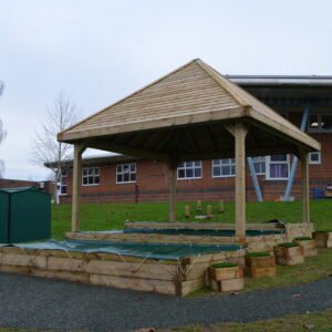 Everyday Play Hand Built Custom Size Sand Pit - Custom Sand Pit for Schools and Attractions with a shelter over
