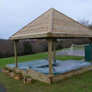 Everyday Play Hand Built Custom Size Sand Pit - Custom Sand Pit for Schools and Attractions with a shelter over